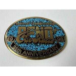 1998‎ Reno National Championship Air Race Turquoise Chip Belt Buckle Limited Ed